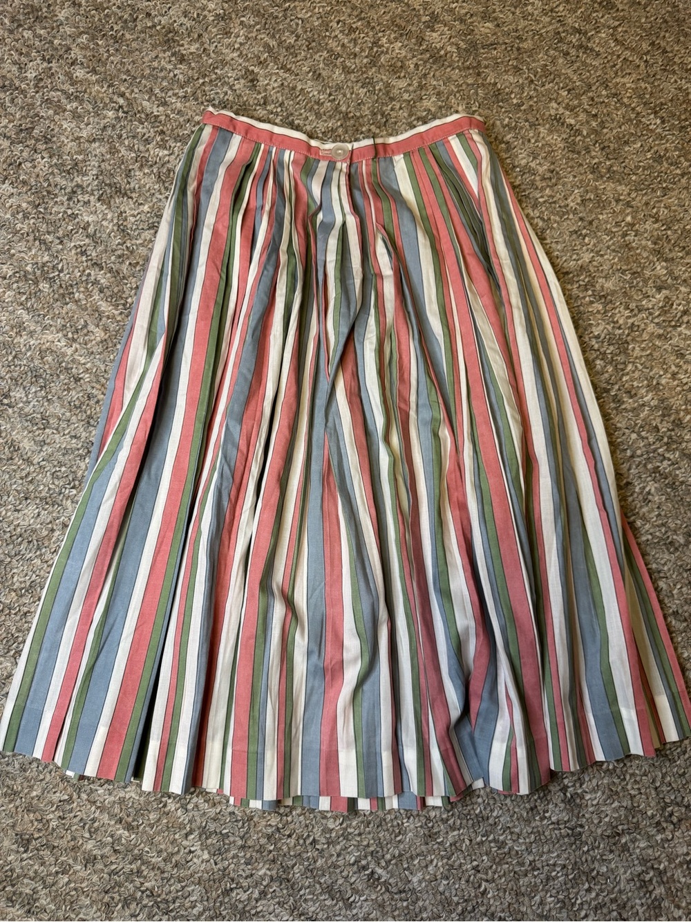 Majestic vintage Striped pleated Midi Skirt